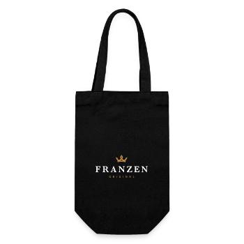 Franzen Original Familienlogo - Geschenkbeutel für Flaschen - Schwarz - Vorne