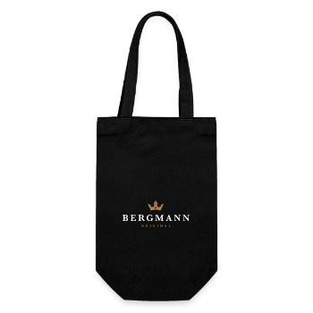 Bergmann Original Familienlogo - Geschenkbeutel für Flaschen - Schwarz - Vorne