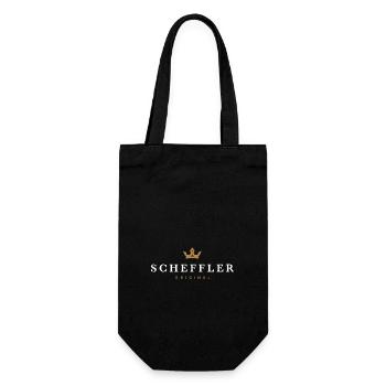Scheffler Original Familienname - Geschenkbeutel für Flaschen - Schwarz - Vorne
