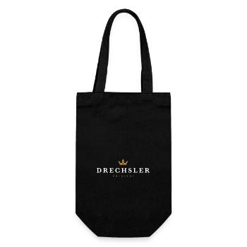 Drechsler Original Familienlogo - Geschenkbeutel für Flaschen - Schwarz - Vorne