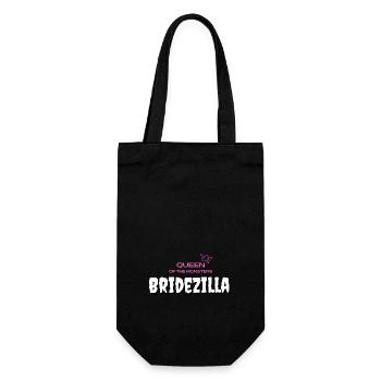 Bridezilla - Queen of the monsters - Geschenkbeutel für Flaschen - Schwarz - Vorne