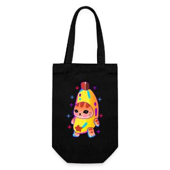 Cat and banana costume - Gift Bag for Bottles - black - Front