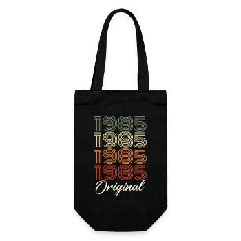 1985 Original Vintage Geburtstagsgeschenk 1985 - Geschenkbeutel für Flaschen - Schwarz - Vorne