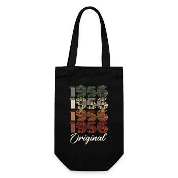 1956 Original Vintage Geburtstagsgeschenk 1956 - Geschenkbeutel für Flaschen - Schwarz - Vorne