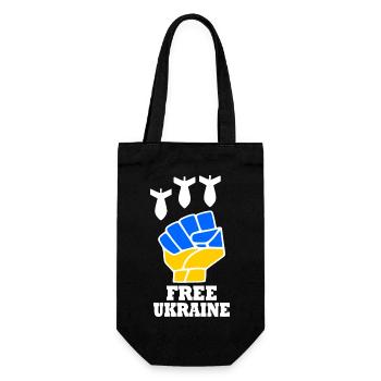 Ukraine - Geschenkbeutel für Flaschen - Schwarz - Vorne