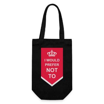 Je préfère ne pas - Sac à bouteille - noir - Devant