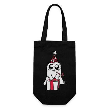 Little Ghost celebrates its birthday - Gift Bag for Bottles - black - Front