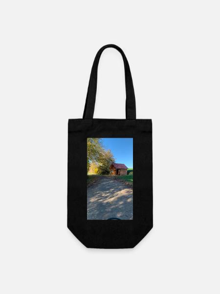 hütte - Geschenkbeutel für Flaschen - Schwarz