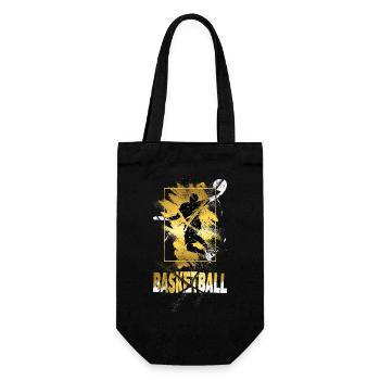 Basketball Basketball Player Dunking Gold Splash - Gift Bag for Bottles - black - Front