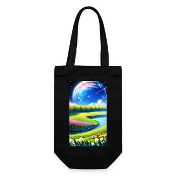 Landscape with 4 Areas, Generative AI - Geschenkbeutel für Flaschen - Schwarz - Vorne