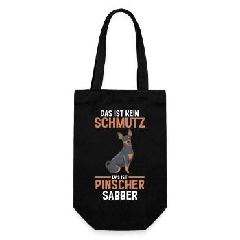 Hund Pinscher - Geschenkbeutel für Flaschen - Schwarz - Vorne