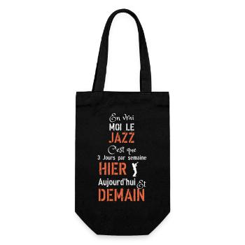 En vrai moi le jazz hier aujourd hui demain - Sac à bouteille - noir - Devant