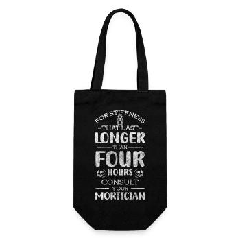 Fossoyeur travail morticien - Sac à bouteille - noir - Devant