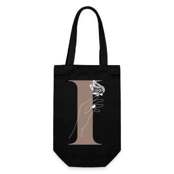 Letter I Magic Butterfly - Gift Bag for Bottles - black - Front