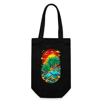 High waves 01 - Gift Bag for Bottles - black - Front