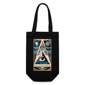 The All-Seeing Eye 01 - Gift Bag for Bottles - black - Front