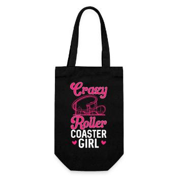 Roller Coaster Roller Coaster Amusement Park - Gift Bag for Bottles - black - Front