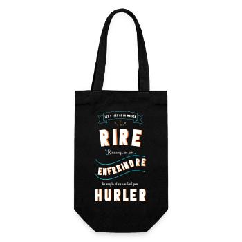 Les 3 clés de la maison : RIRE ENFREINDRE HURLER - Sac à bouteille - noir - Devant