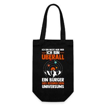 Astrologie Astrologe Astronaut Universum Weltraum - Geschenkbeutel für Flaschen - Schwarz - Vorne