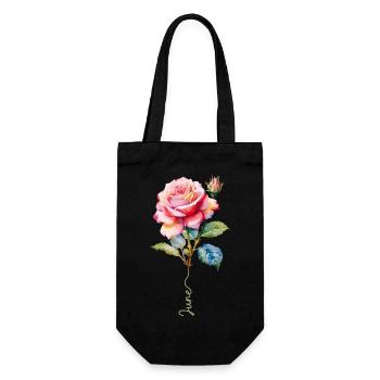 Painted Pink with Vibrant Details - Gift Bag for Bottles - black - Front