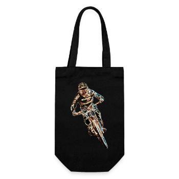 Downhill-Mountainbiken - Geschenkbeutel für Flaschen - Schwarz - Vorne
