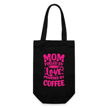 Mom fueled by love powered by coffee - Gift Bag for Bottles - black - Front