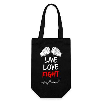 Live Love Fight - Gift Bag for Bottles - black - Front