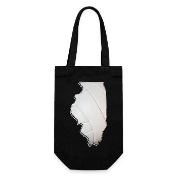 Illinois (USA) | echter Volleyball | Landkarte - Geschenkbeutel für Flaschen - Schwarz - Vorne