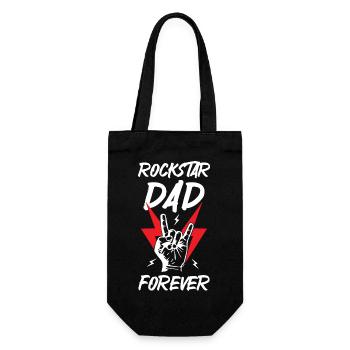 Rockstars Dad Forever - Geschenkbeutel für Flaschen - Schwarz - Vorne