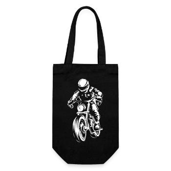 Motorcycle Caferacer Custom Illustration Logo icon - Gift Bag for Bottles - black - Front
