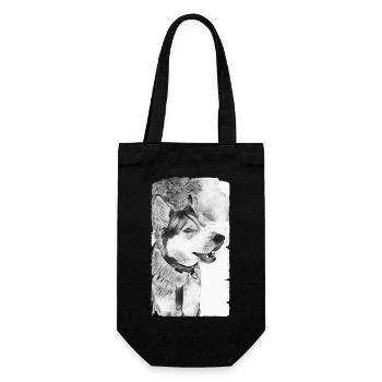 Husky Chien Noir Blanc - Sac à bouteille - noir - Devant