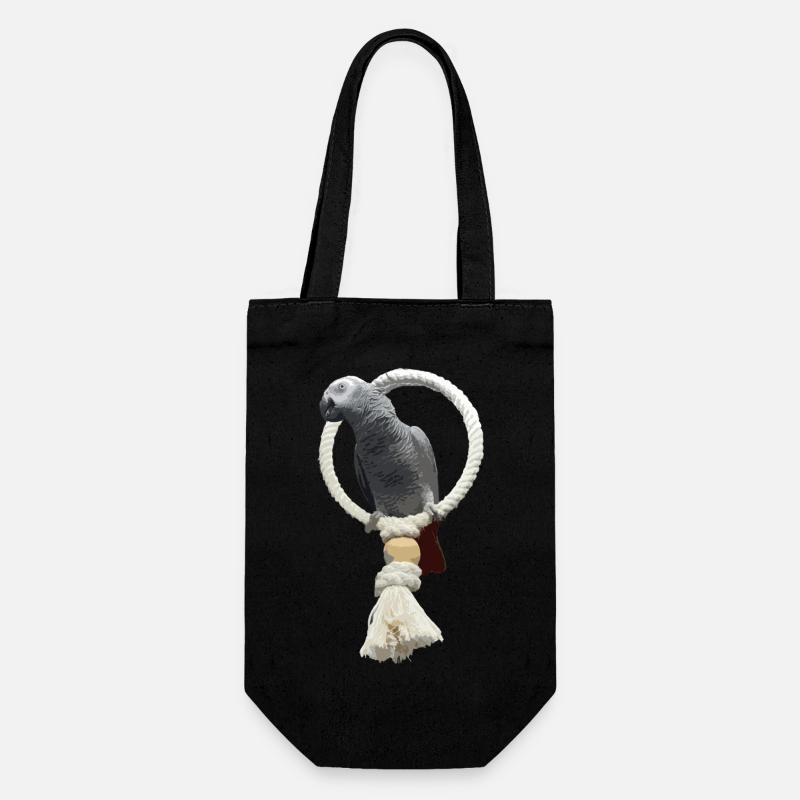 Papagei - Geschenkbeutel für Flaschen - Schwarz
