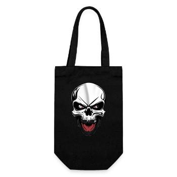 Rock Music Skull - Gift Bag for Bottles - black - Front