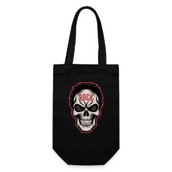 Rock Music Skull - Gift Bag for Bottles - black - Front