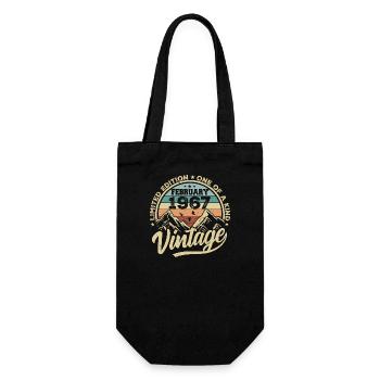 Février 1967 Vintage Rétro, Février 1967 Cadeau - Sac à bouteille - noir - Devant