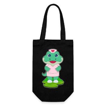 Infirmière crocodile - Sac à bouteille - noir - Devant