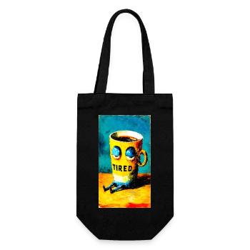 "Tired Coffee" by van Gogh - Gift Bag for Bottles - black - Front