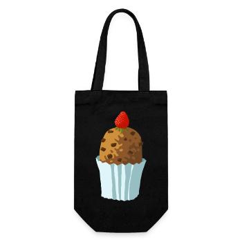 Savoureux gâteau au chocolat à la fraise - Sac à bouteille - noir - Devant