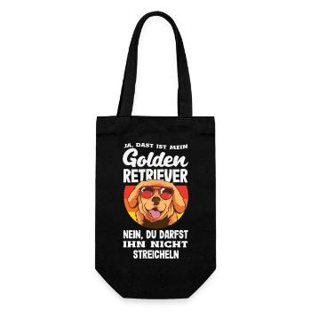 Golden Retriever Propriétaire Cadeau Propriétaire - Sac à bouteille - noir - Devant