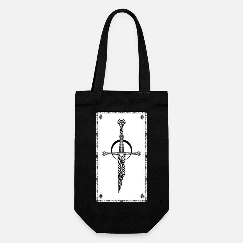 Gothic Zebra Sword - Gift Bag for Bottles - black