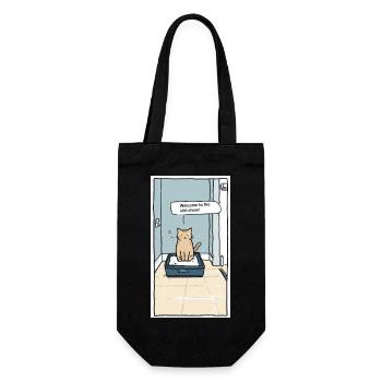 Katzenklo Shitshow Humor - Geschenkbeutel für Flaschen - Schwarz - Vorne