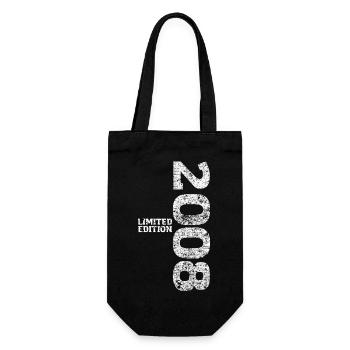 Limited Edition 2008 18th Birthday Gift - Gift Bag for Bottles - black - Front