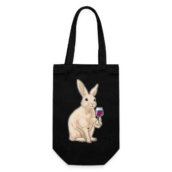 Vin rouge de lapin - Sac à bouteille - noir - Devant