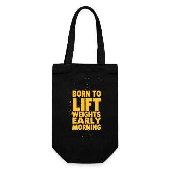 Born to lift weights - Gift Bag for Bottles - black - Front