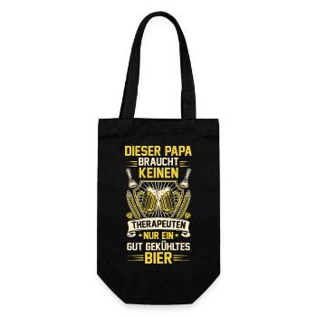 Beer Father Father's Day Dad - Gift Bag for Bottles - black - Front