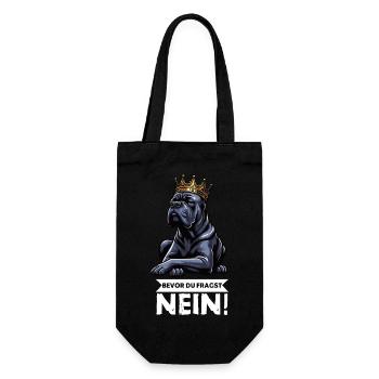 Bevor Du Fragst Cane Corso Cane Corsos Corsohalter - Geschenkbeutel für Flaschen - Schwarz - Vorne