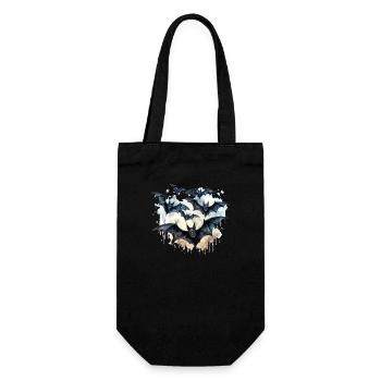 Bats - Gift Bag for Bottles - black - Front