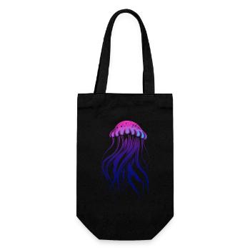 Brille avec le courant, Méduse avec des tentacules, Dire - Sac à bouteille - noir - Devant
