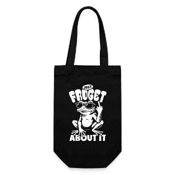 Frog Just froget about it - Frog Word Game - Gift Bag for Bottles - black - Front