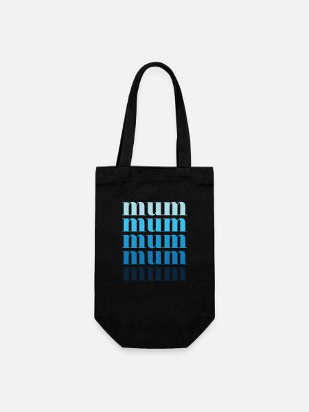 mum blau - Geschenkbeutel für Flaschen - Schwarz